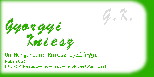 gyorgyi kniesz business card